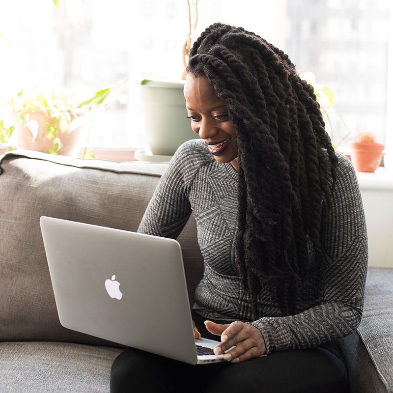 Woman on computer
