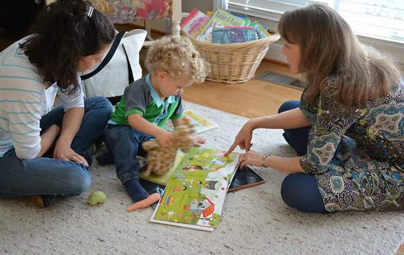 Toddler playing