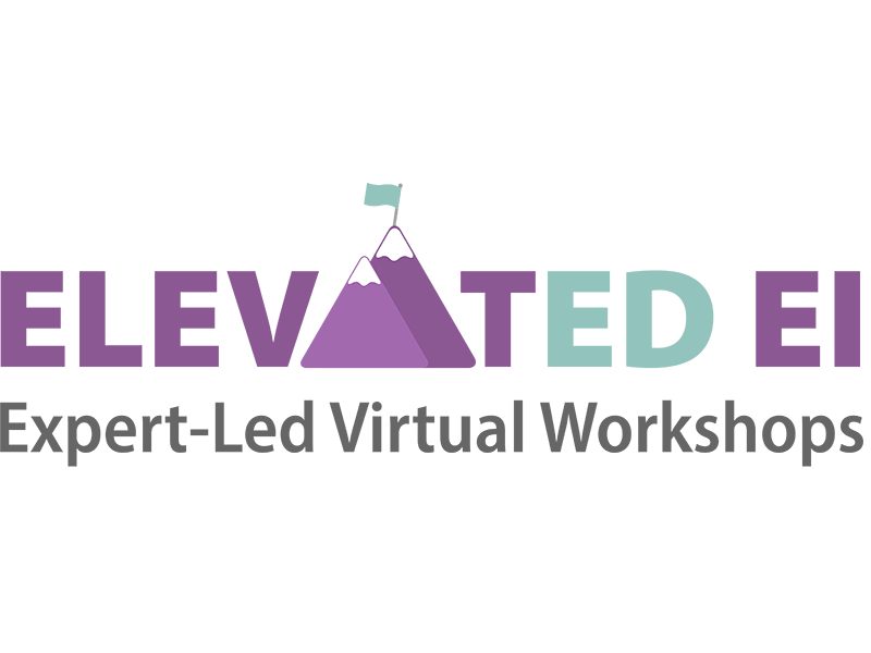 Logo for ElevatED EI, features a snow-capped mountain