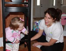 Mother playing with her toddler